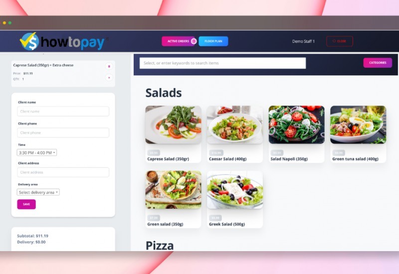 HowToPay POS (Point of Sale) system